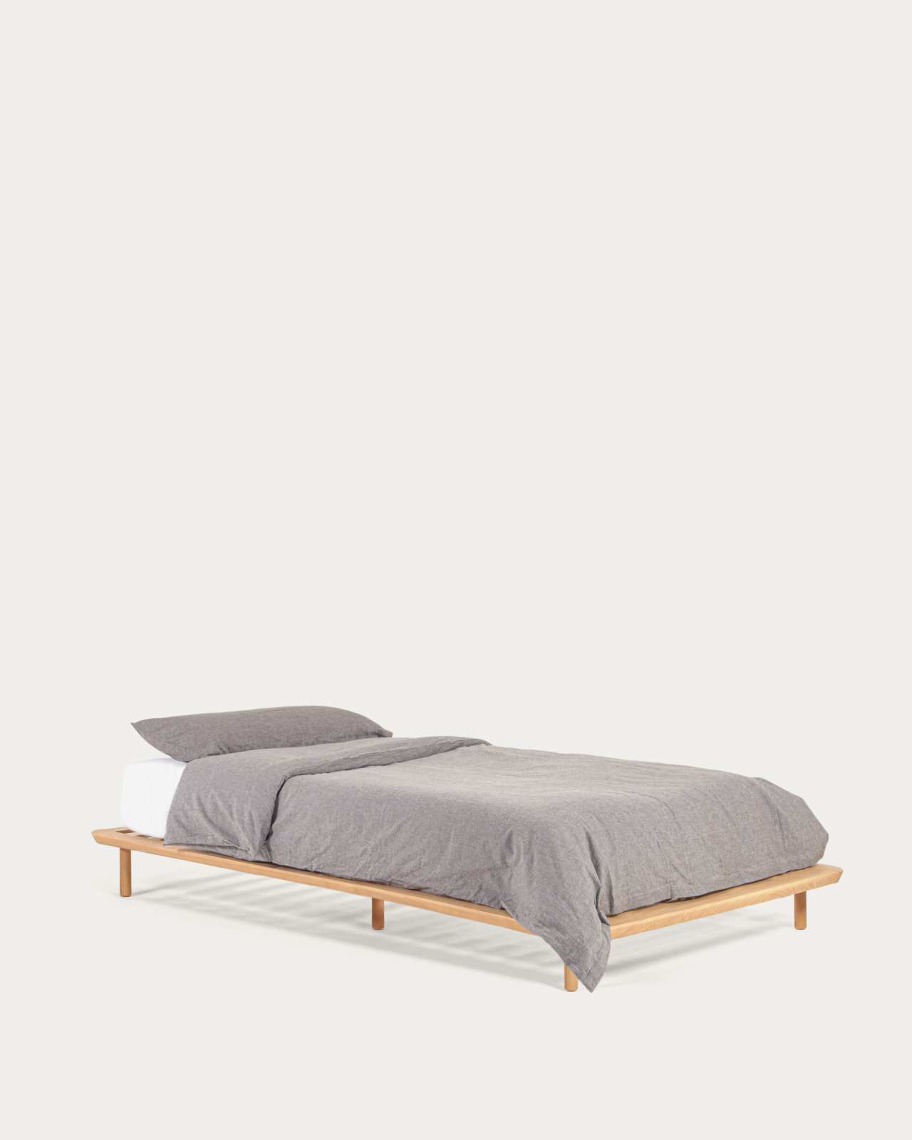 Anielle bed made from solid ash wood for a 90 x 200 cm mattress