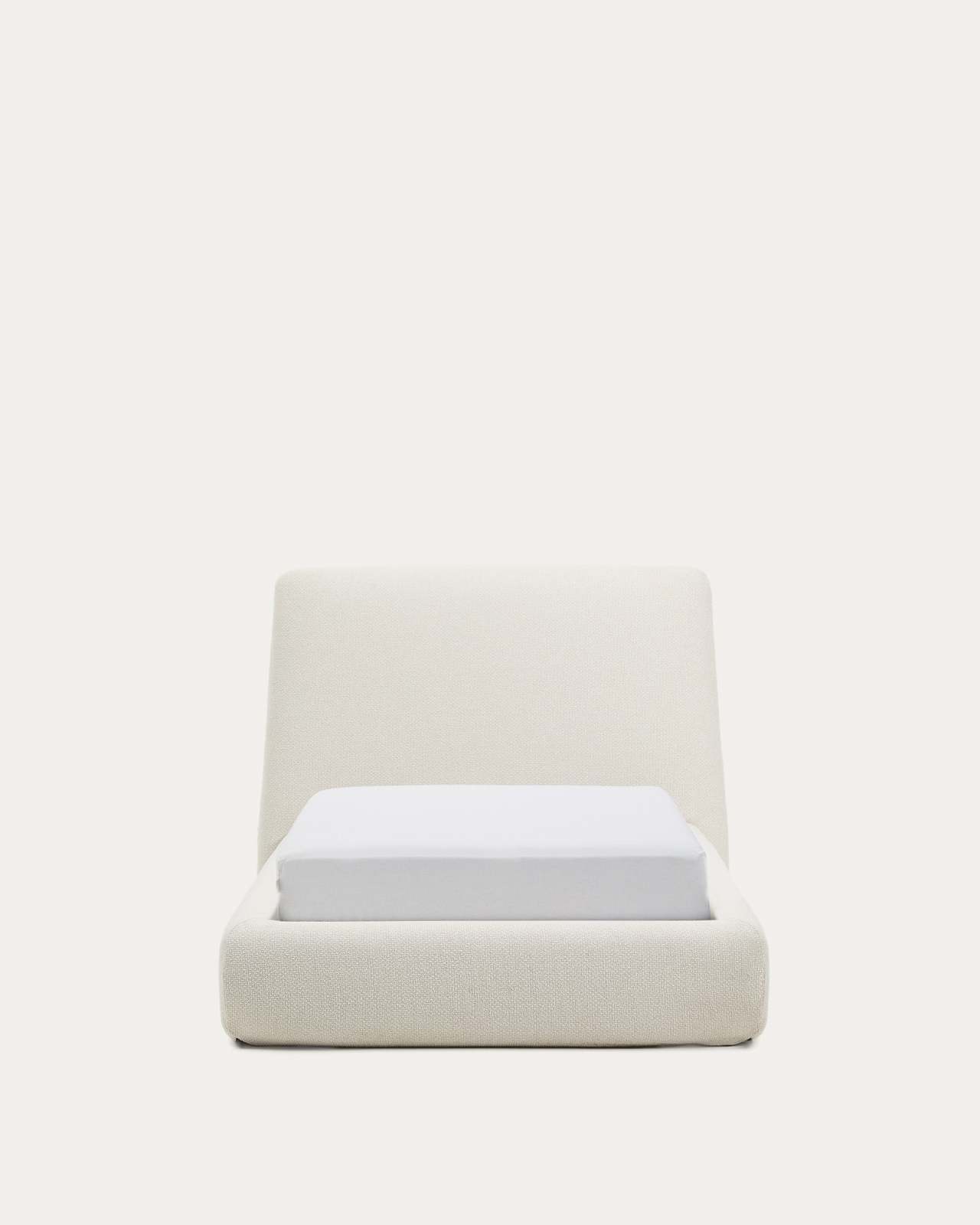 Llit desenfundable Martina de xenilla cru per a matalàs de 90x200 cm