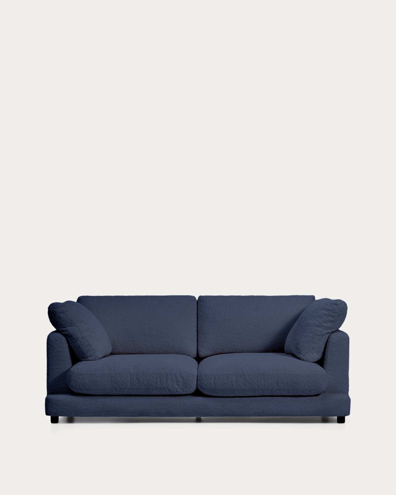 Gala fire-retardant blue bouclé 3-seater sofa FSC Mix Credit 210cm