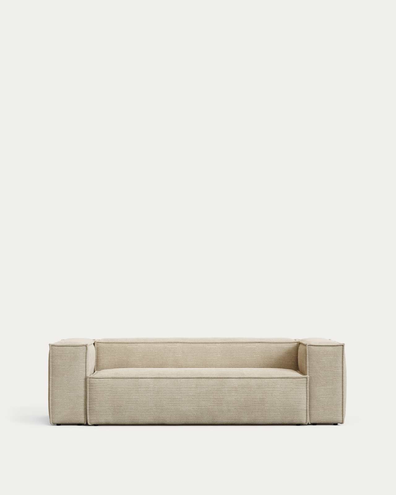Blok 3-seater sofa in natural thick corduroy 240cm FSC Mix Credit
