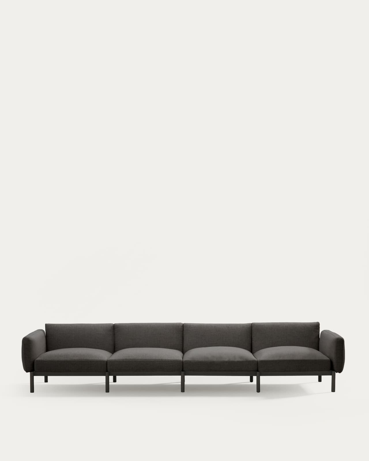 Sorells modular 4-seater outdoor sofa in aluminium with grey finish 370 cm