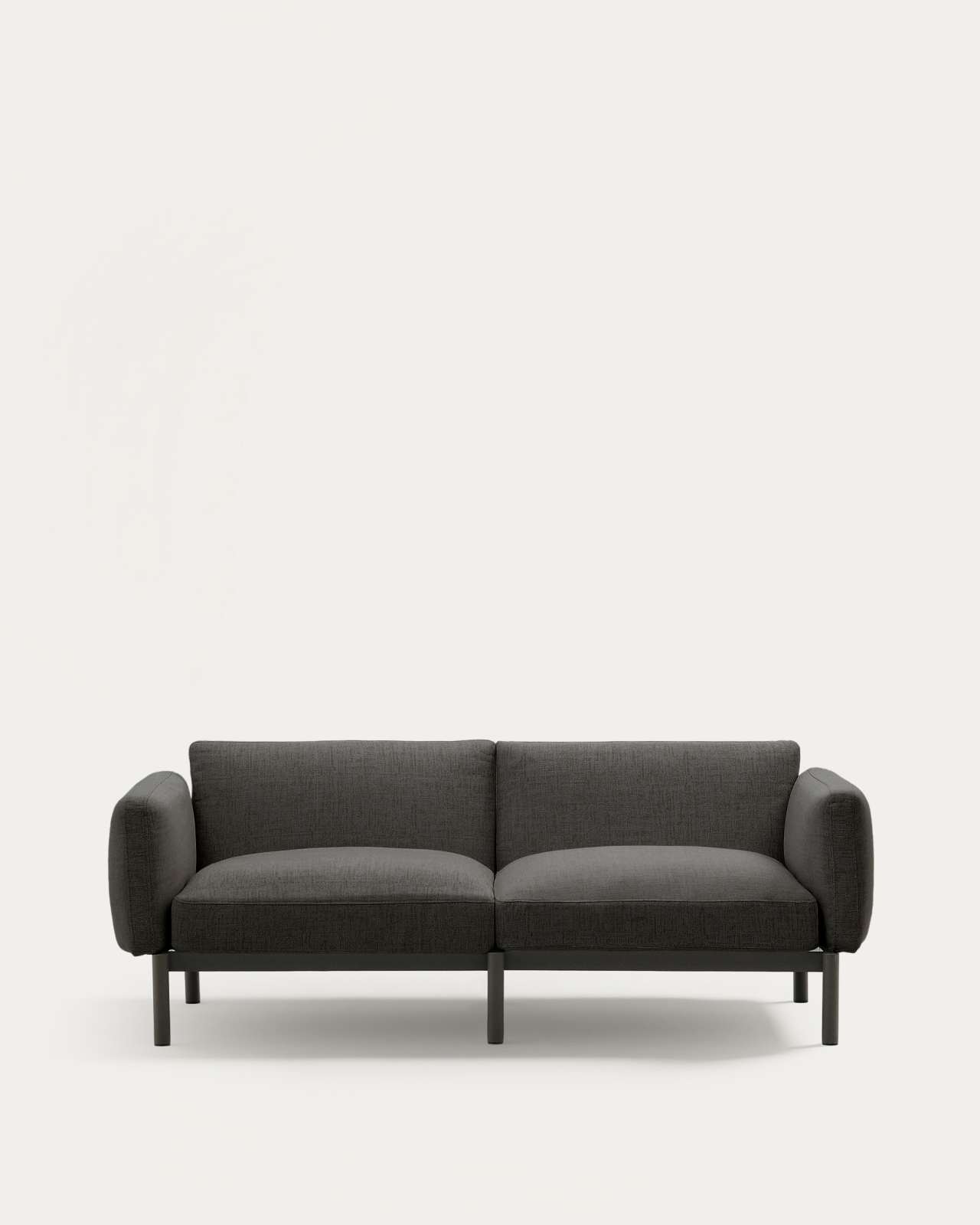 Αρθρωτός 2θέσιος καναπές outdoor Sorells γκρι ταπετσαρία και γκρι αλουμίνιο 201 εκ