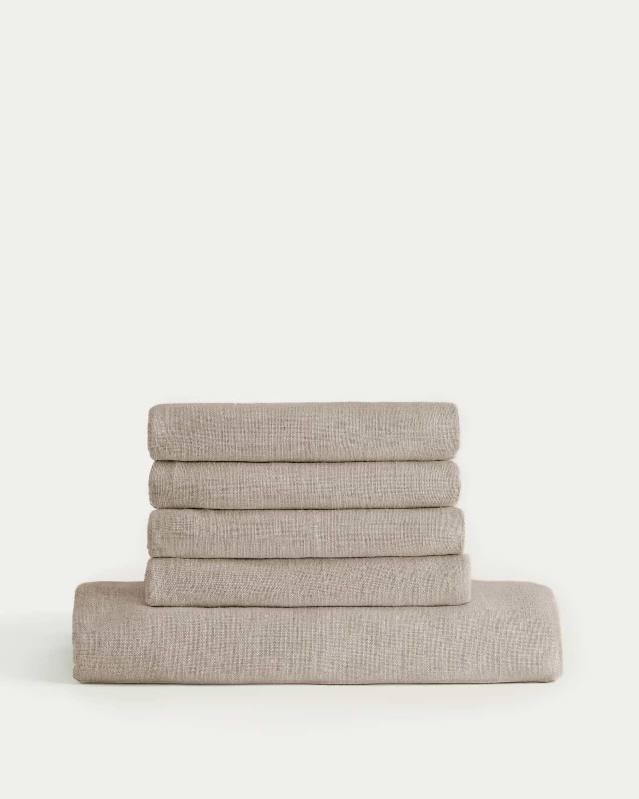 Anarela beige linen 2-seater sofa cover