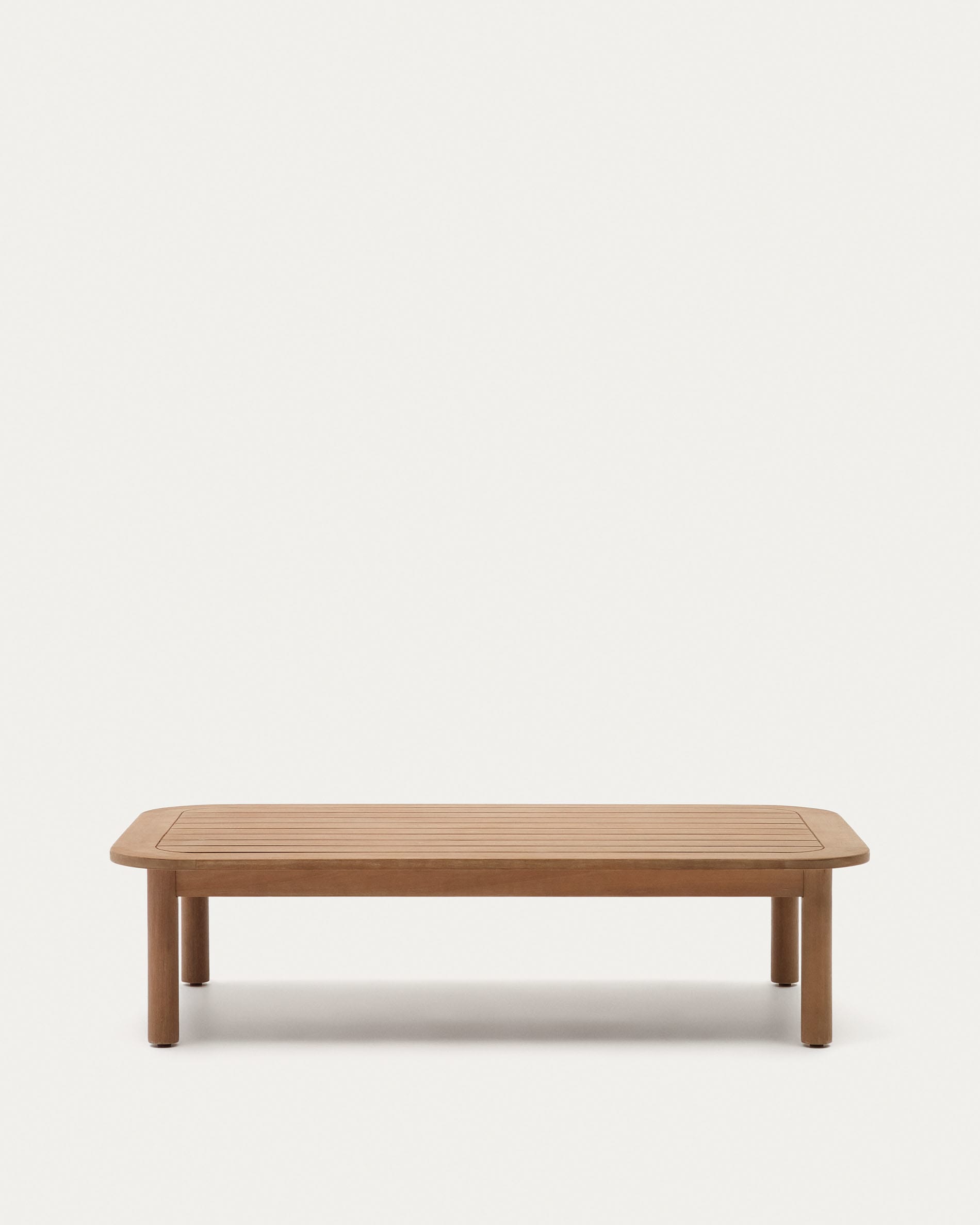 Sacova solid eucalyptus wood coffee table, 100% outdoor suitable 140 x 89 cm