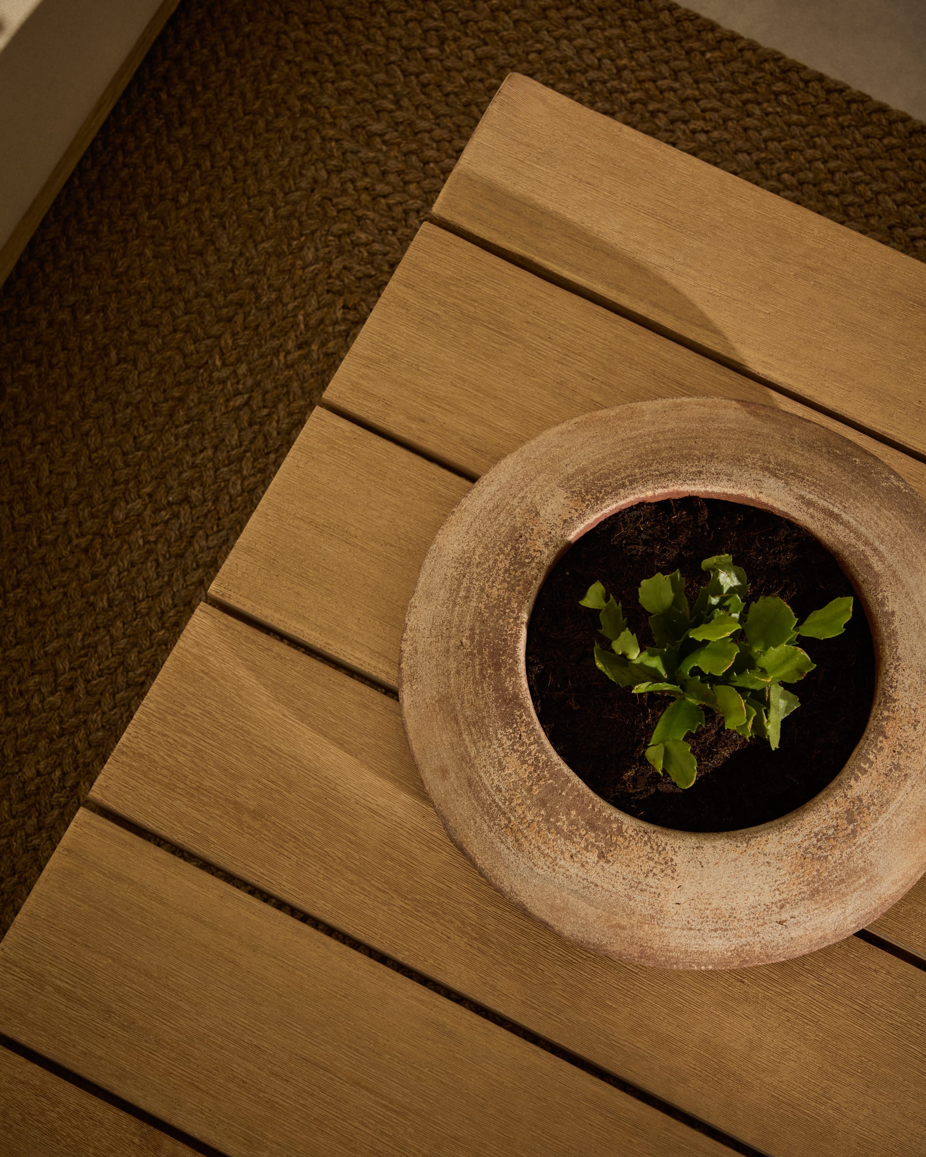 Rustic round terracotta planter — Rooms&you.