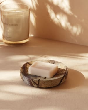 Spalsh beige marble soap dish