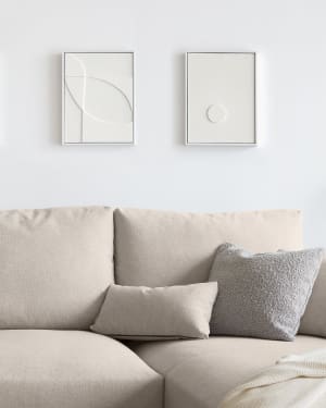 Brunella set of two white pictures 32 x 42 cm