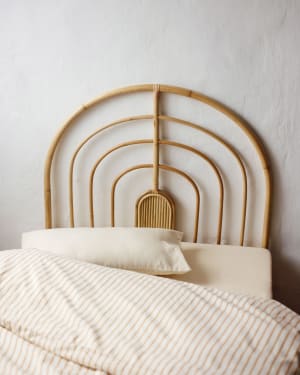 Κεφαλάρι Sundberg, rattan σε φυσικό φινίρισμα, για κρεβάτι 90εκ