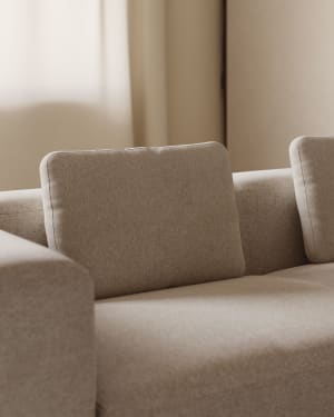 Μαξιλάρι Blok σε μπεζ chenille 40 x 60 εκ
