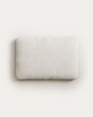 Blok cushion in white boucle, 40 x 60 cm FR