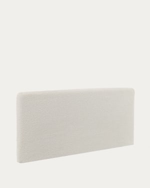 Κεφαλάρι Dyla με αποσπώμενο κάλυμμα, λευκό fleece, για κρεβάτια 160εκ FSC Mix Credit