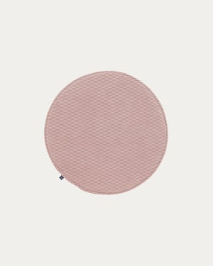 Sora round corduroy chair cushion in pink, 35 cm
