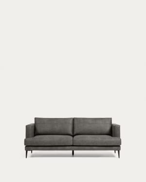 Tanya 2 seater sofa upholstered in dark grey 183 cm FSC Mix Credit