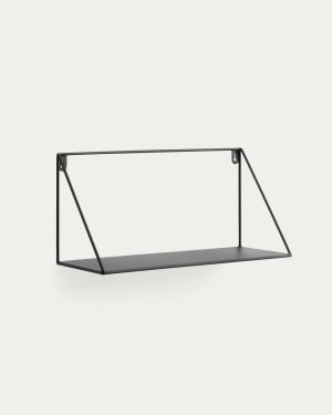 Teg triangular shelf in steel with black finish 40 x 20 cm