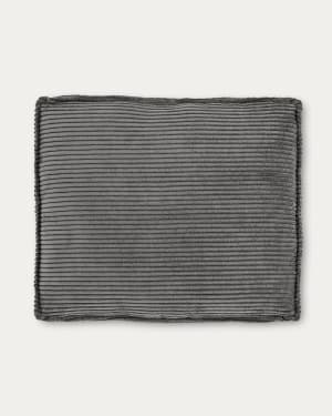 Blok cushion in grey wide seam corduroy, 50 x 60 cm FR