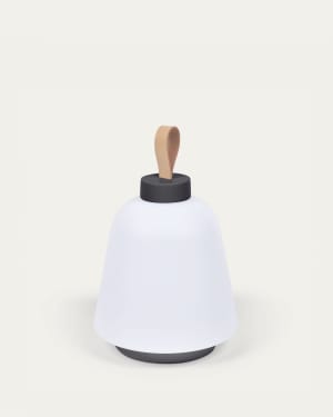 Udiya table lamp in polythene and metal with a black finish