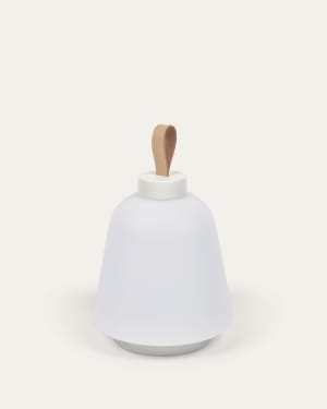 Udiya table lamp in polythene and metal white with white finish