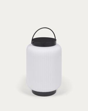 Verona outdoor table lamp in polythene and metal with black finish