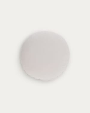 Tamanne 100% linen round cushion cover in white Ø 45 cm