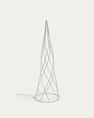 Świecące drzewko stożkowe Shirly szare