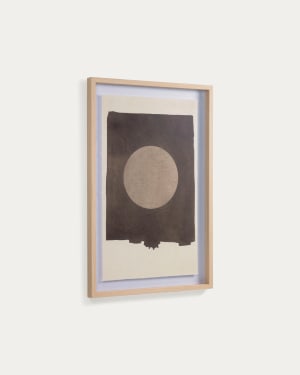 Naira circular picture in black 60 x 90 cm
