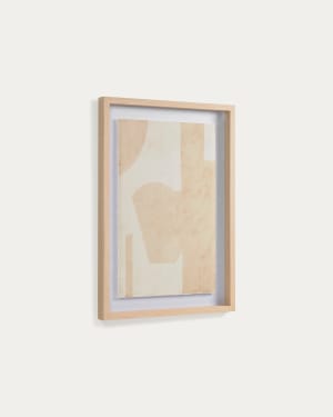 Quadre Nannete formes geomètrica beix 50 x 70 cm