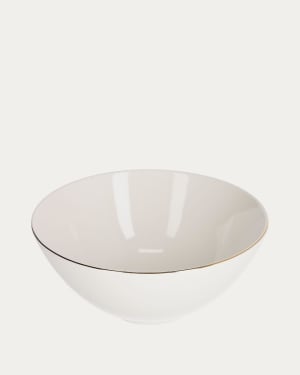 Taisia large porcelain bowl in white