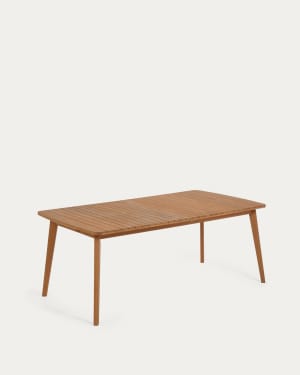 Hanzel extendable garden table in solid eucalyptus, 183 (240) x 100 cm FSC 100%