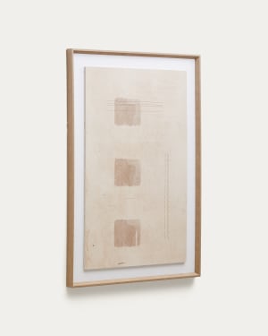 Sormina picture with 3 brown squares 60 x 90 cm