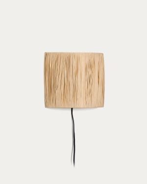 Pulmi wall lamp in natural raffia
