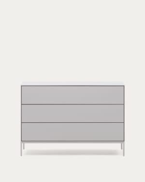 Vedrana 3-drawer chest of drawers white lacquered MDF 110 x 75 cm