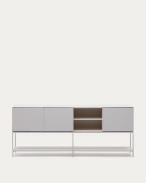 Μπουφές Vedrana, 3 πόρτες, λευκό λακαρισμένο MDF ,195x80εκ
