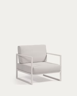 Comova Sessel 100% outdoor weiß und aus weißem Aluminium