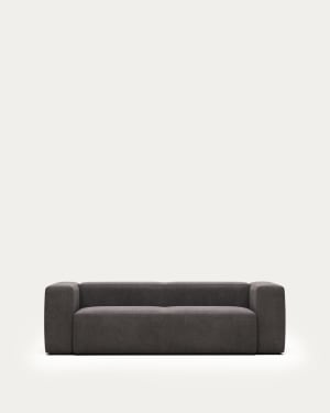 Blok 3 seater sofa in grey, 240 cm FR