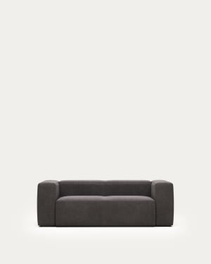 Blok 2 seater sofa in grey, 210 cm FSC Mix Credit FR