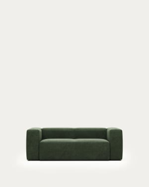 Blok 2 seater sofa in green, 210 cm FSC Mix Credit FR