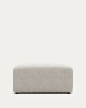 Blok footrest in white boucle 90 x 70 cm FSC Mix Credit FR