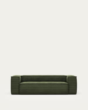 Blok sofa seat green corduroy 180 x 70 cm