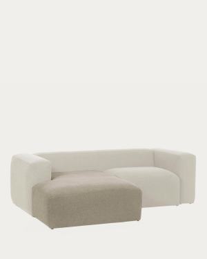 Blok sofa left side chaise longue for seat with 70 cm depth beige