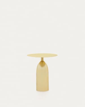 Matilda metal side table with a gold finish, Ø 48 cm