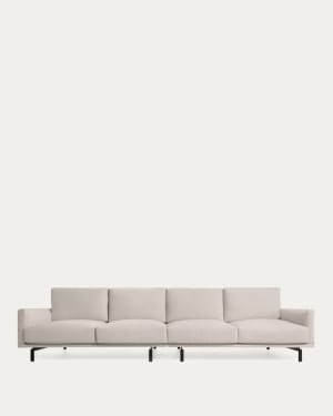 Galene 4 seater sofa in beige, 414 cm FSC Mix Credit