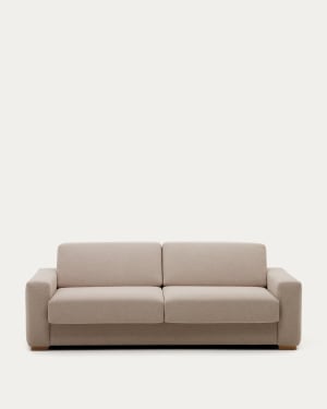 Anley 4-seater sofa bed in beige 244 cm FSC Mix Credit