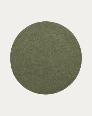 Tapis rond Despas en fibres synthétiques vert Ø 200 cm