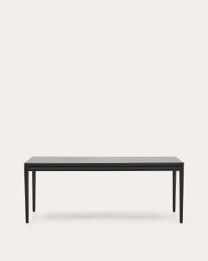 Lenon extending table in black oak veneer and solid oak 200(280)x90cm FSC Mix Credit