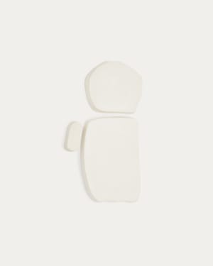 Set of 3 Siluna square wall panels in white papier-mâché