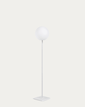 Dinesh outdoor solar floor lamp in grey steel 120 cm