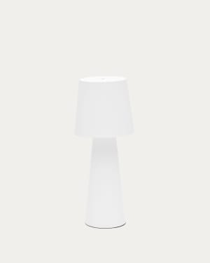 Arenys large outdoor metal table lamp in a white painted finish