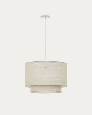 Mariela linen ceiling lamp shade in a beige finish Ø 40 x 34 cm
