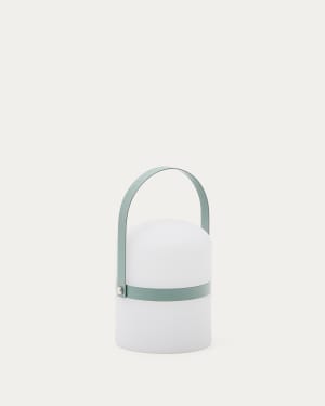 Ridley mini LED table lamp in green polyethylene