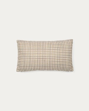 Oma cushion cover with multicolored checkered embroidery 30 x 50 cm